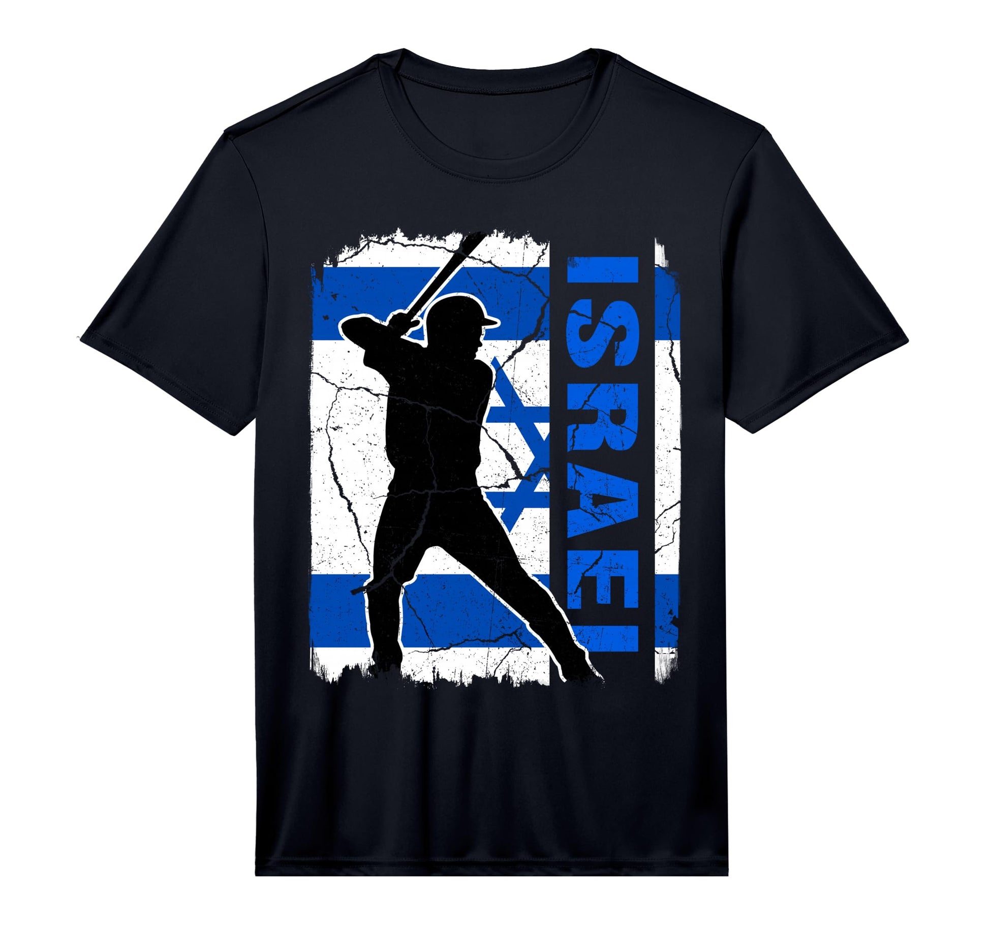 Israelis Baseball Player Israel Flag T-Shirt - Graphic Print for Adults - T-Shirt, Sweatshirt, Hoodie