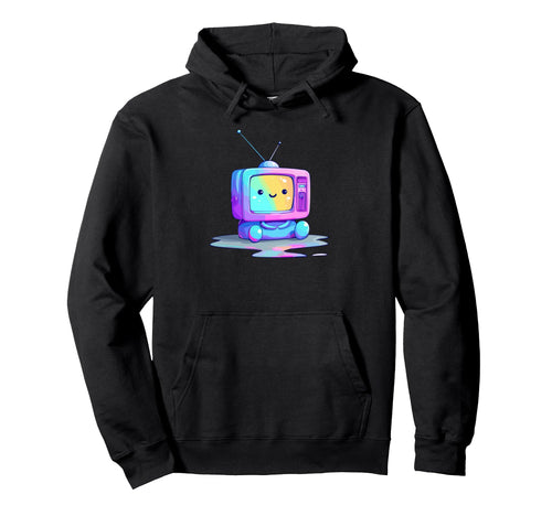 Kawaii Tv Rainbow Pastel Vaporwave Hoodie - Novelty Apparel for Adults - T-Shirt, Sweatshirt, Hoodie