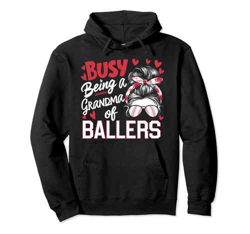 Baseball Grandma Grandmother Granny Hoodie - Fun Novelty Design for Adults - T-Shirt, Sweatshirt, Hoodie