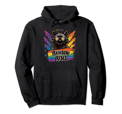 Funny Raccoon Love Sunglasses Summer Gift Hoodie - Graphic Print Men Women - T-Shirt, Sweatshirt, Hoodie