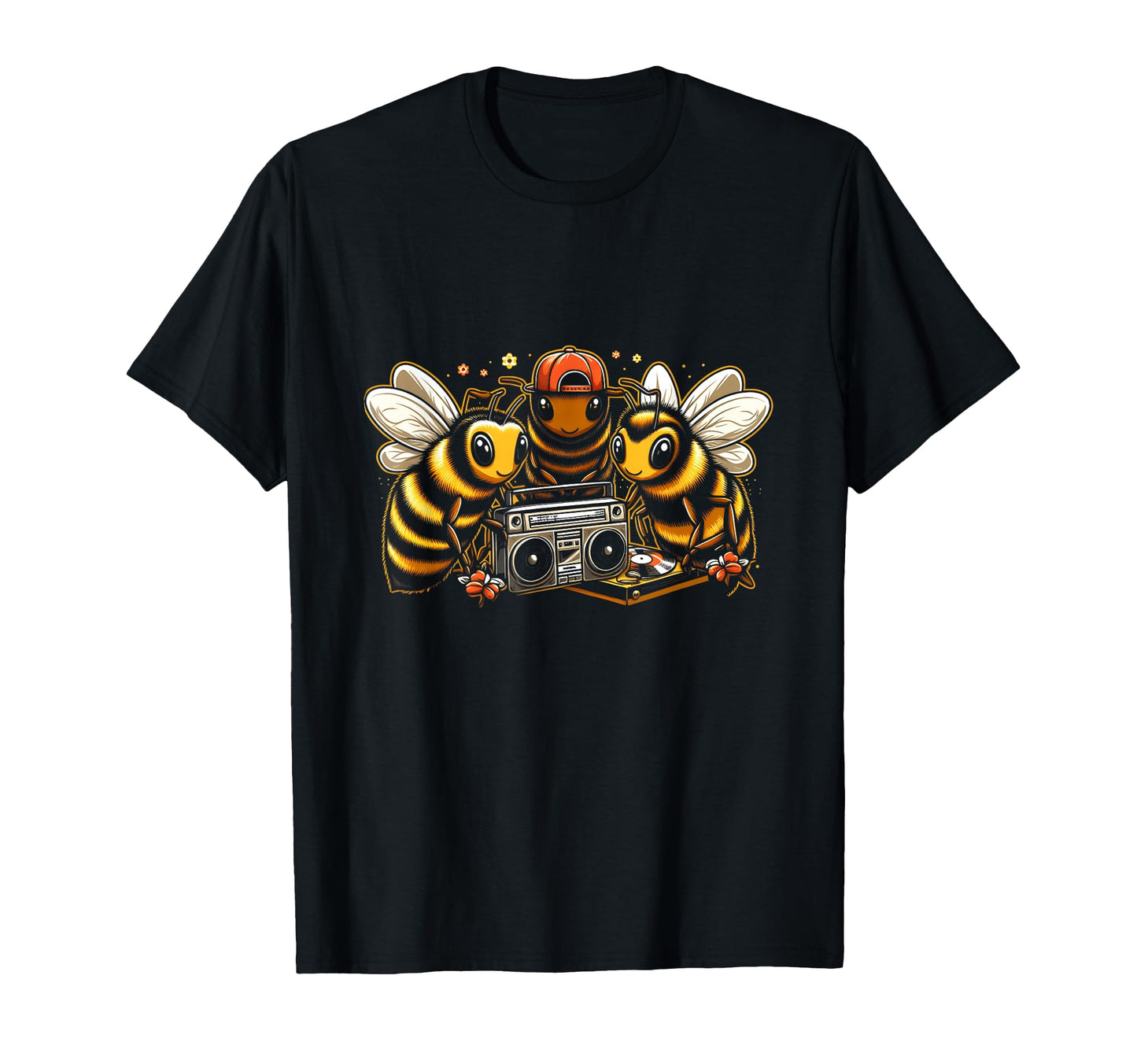 Bee Hip Hop Oldschool Rap Lover T-Shirt - Minimalist Print for Adults - T-Shirt, Sweatshirt, Hoodie