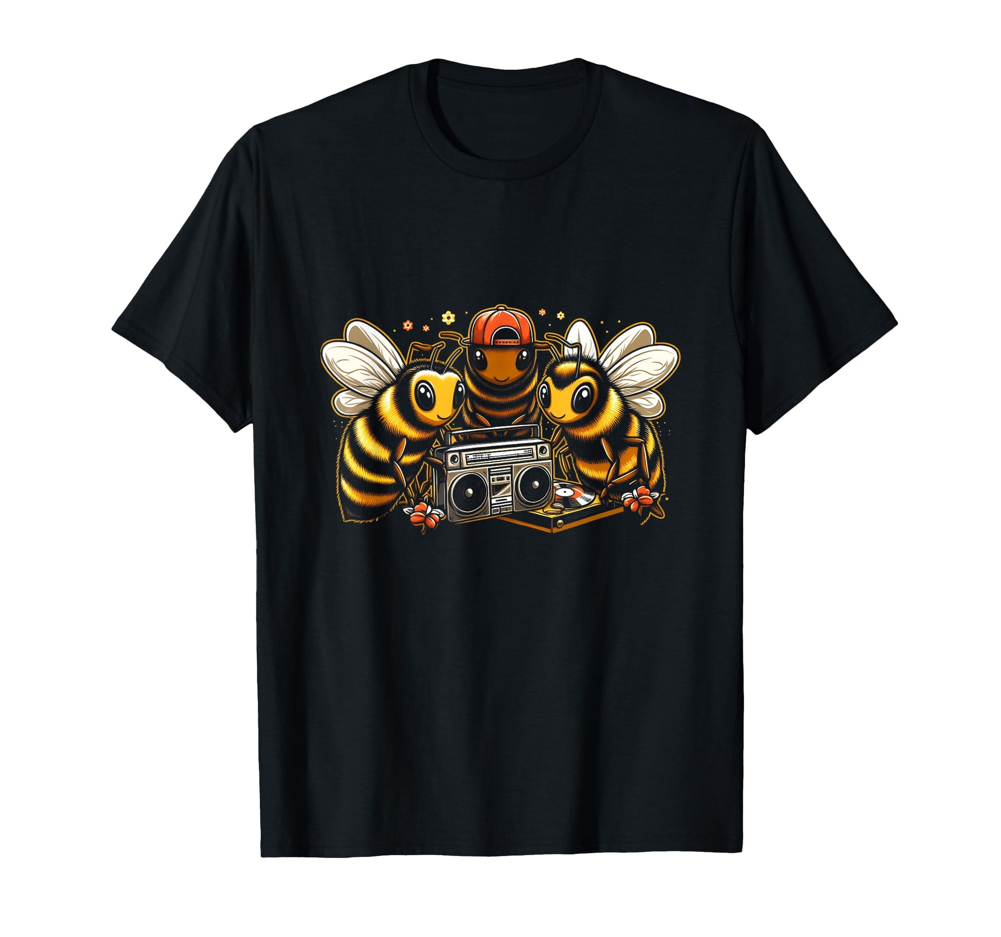 Bee Hip Hop Oldschool Rap Lover T-Shirt - Minimalist Print for Adults - T-Shirt, Sweatshirt, Hoodie