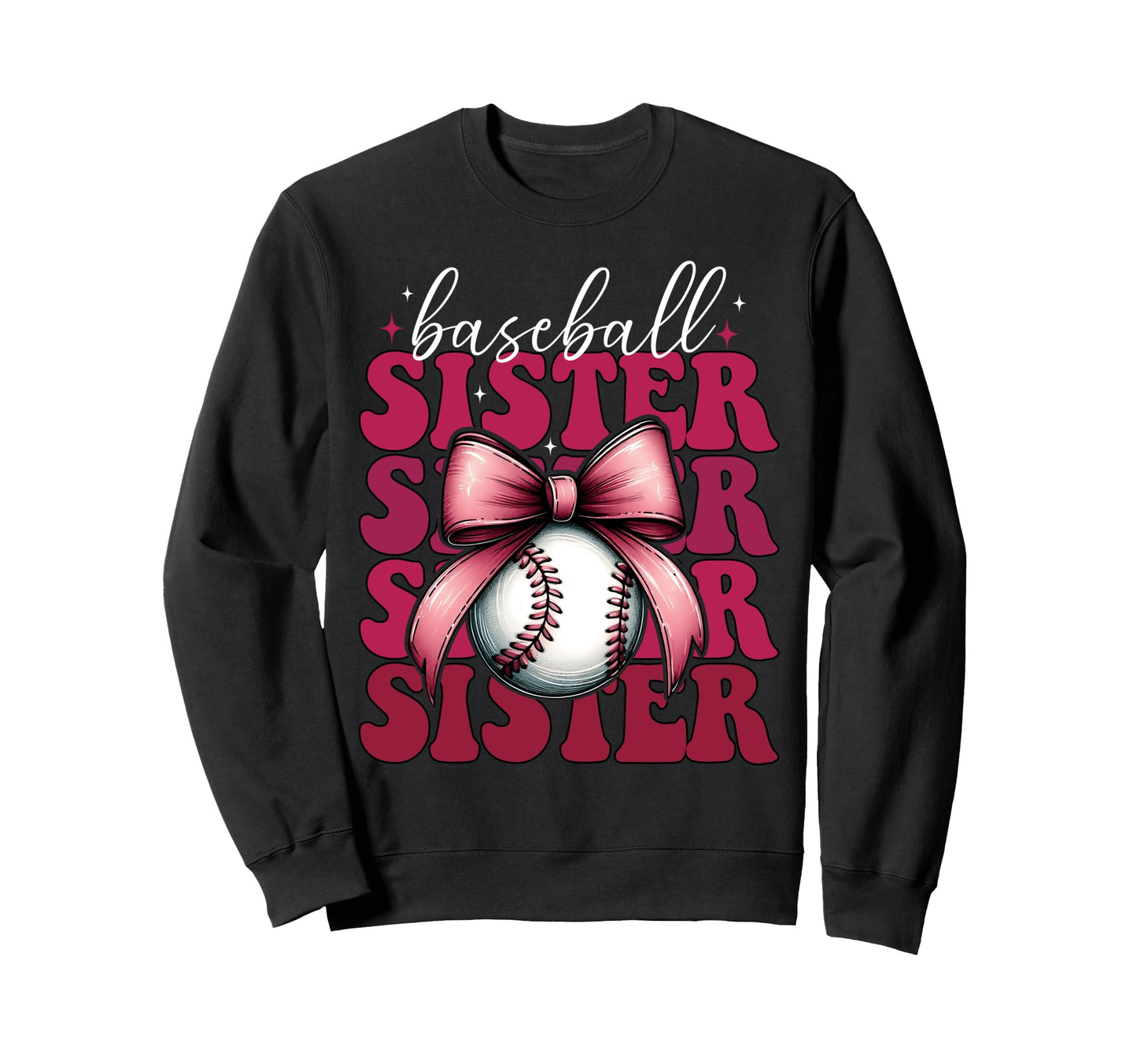 Baseball Sister Baseball Sweatshirt - Aesthetic Graphic for Adults - T-Shirt, Sweatshirt, Hoodie