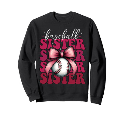 Baseball Sister Baseball Sweatshirt - Aesthetic Graphic for Adults - T-Shirt, Sweatshirt, Hoodie