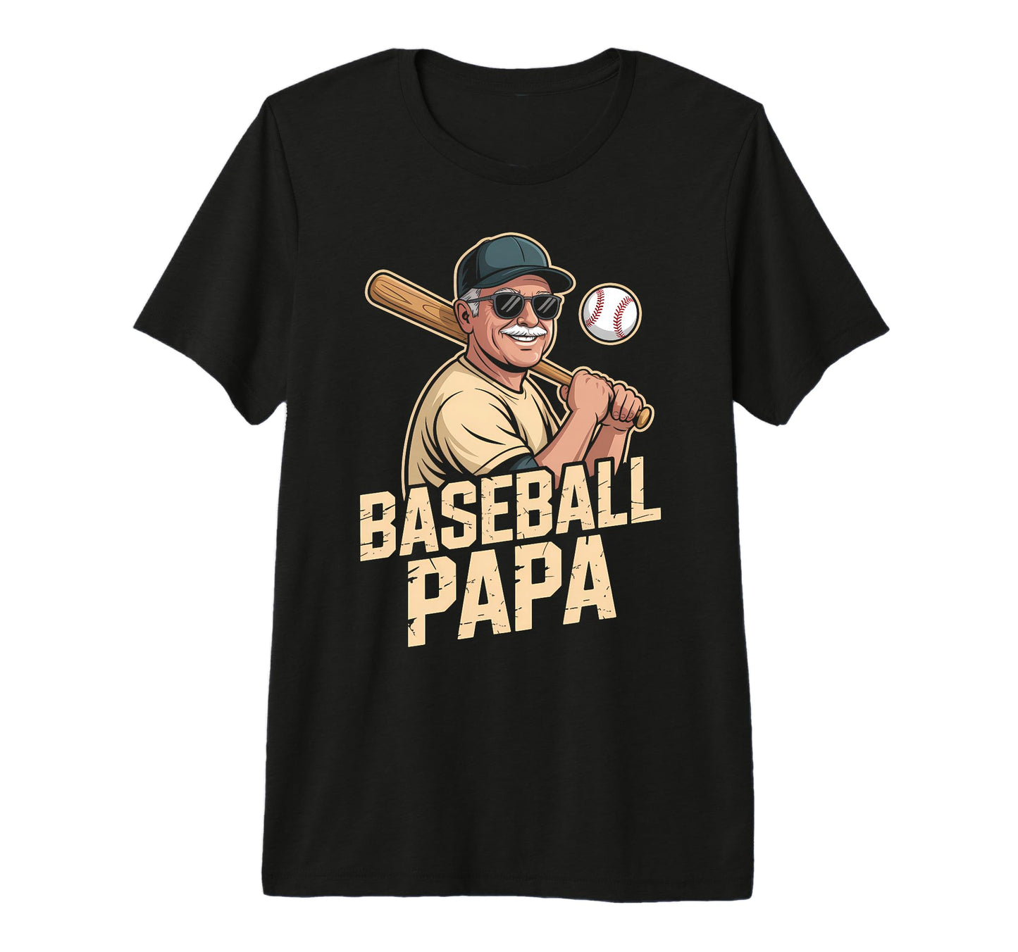 Funny Dad Shirts Baseball Papa Fathers T-Shirt - Minimalist Print Unisex - T-Shirt, Sweatshirt, Hoodie