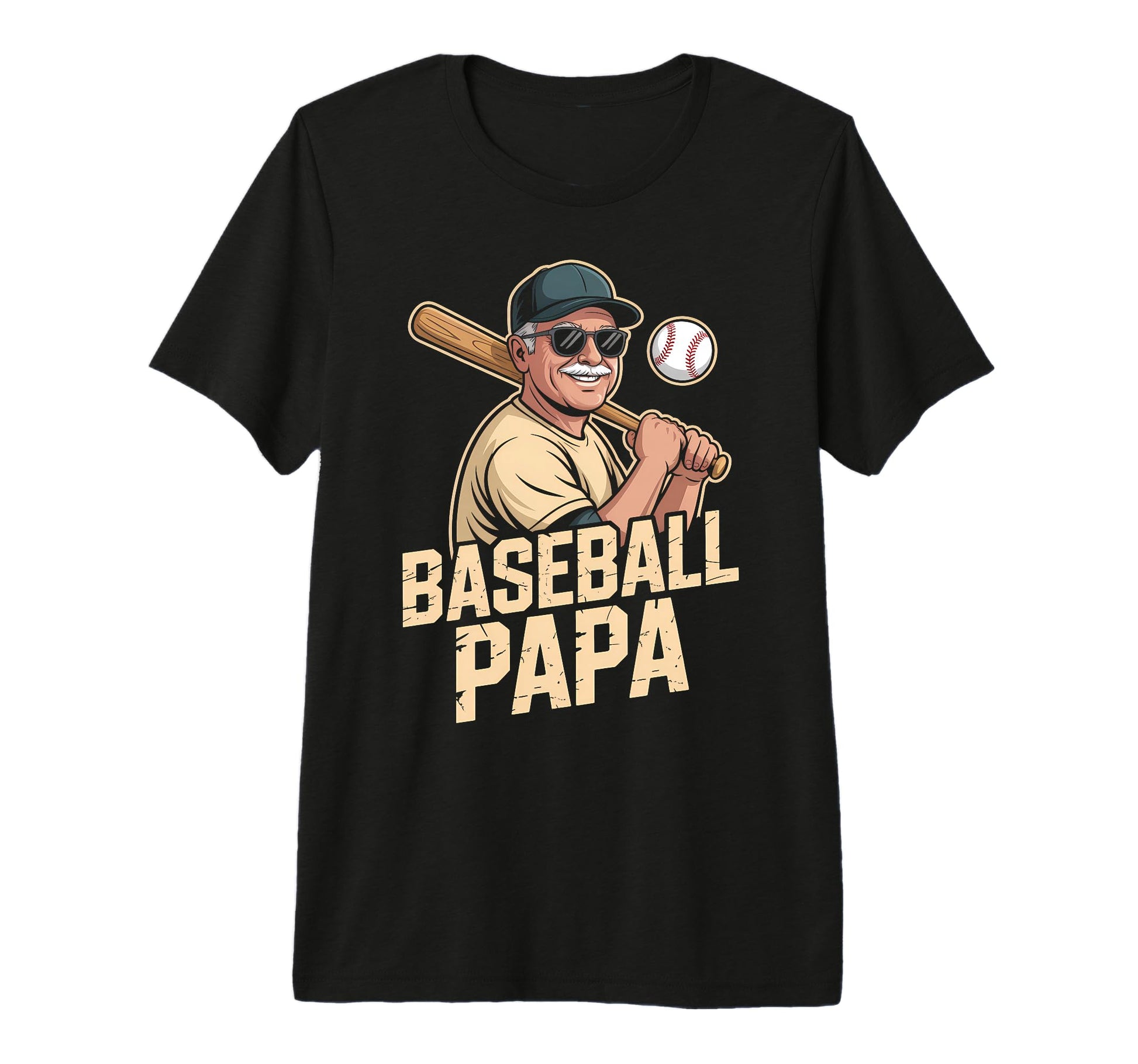 Funny Dad Shirts Baseball Papa Fathers T-Shirt - Minimalist Print Unisex - T-Shirt, Sweatshirt, Hoodie