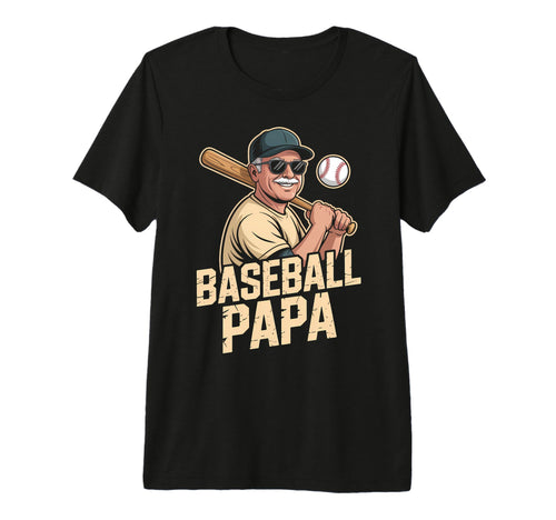 Funny Dad Shirts Baseball Papa Fathers T-Shirt - Minimalist Print Unisex - T-Shirt, Sweatshirt, Hoodie