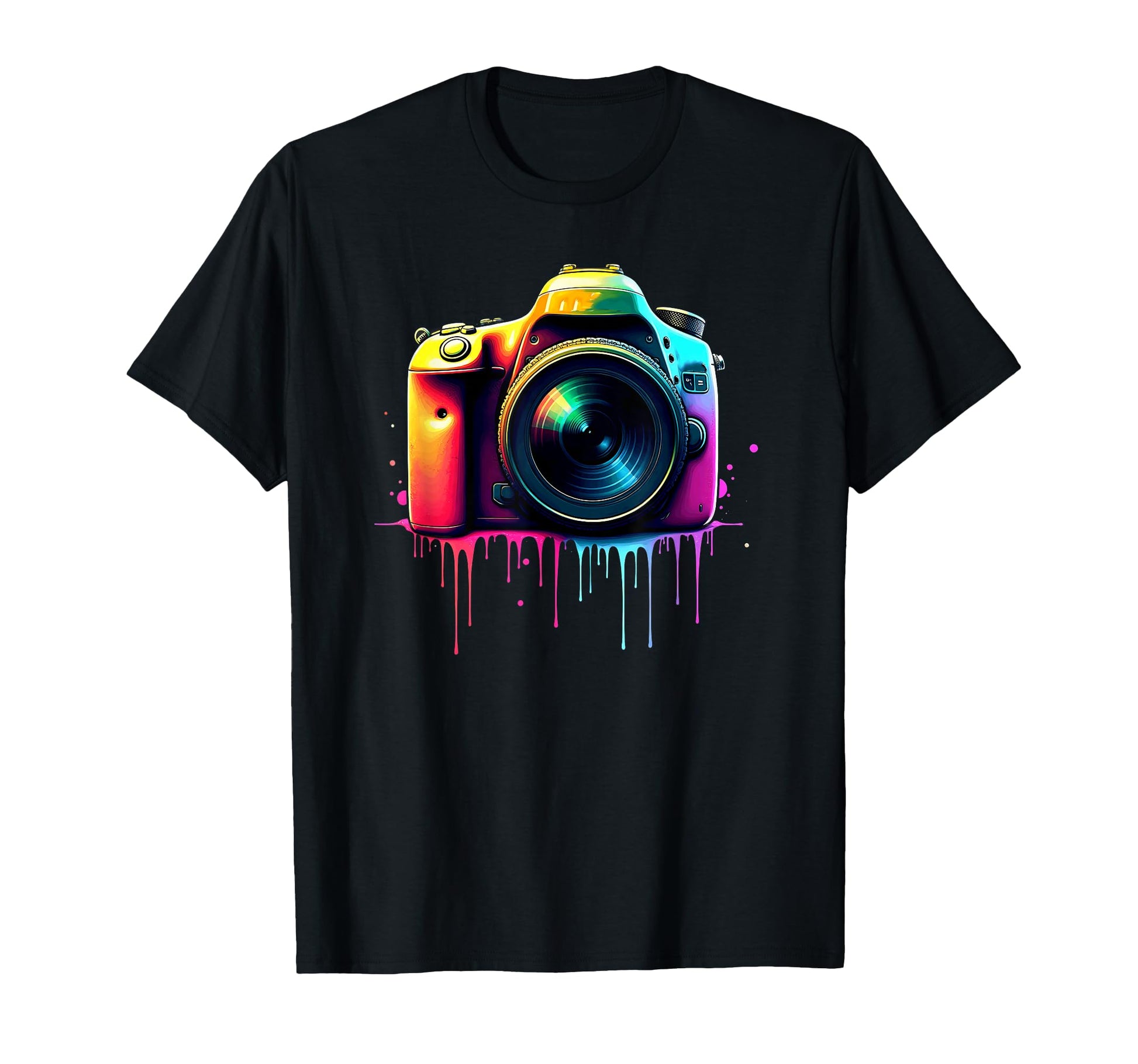Photography Colorful Camera T-Shirt - Casual Everyday Wear Men Women - T-Shirt, Sweatshirt, Hoodie