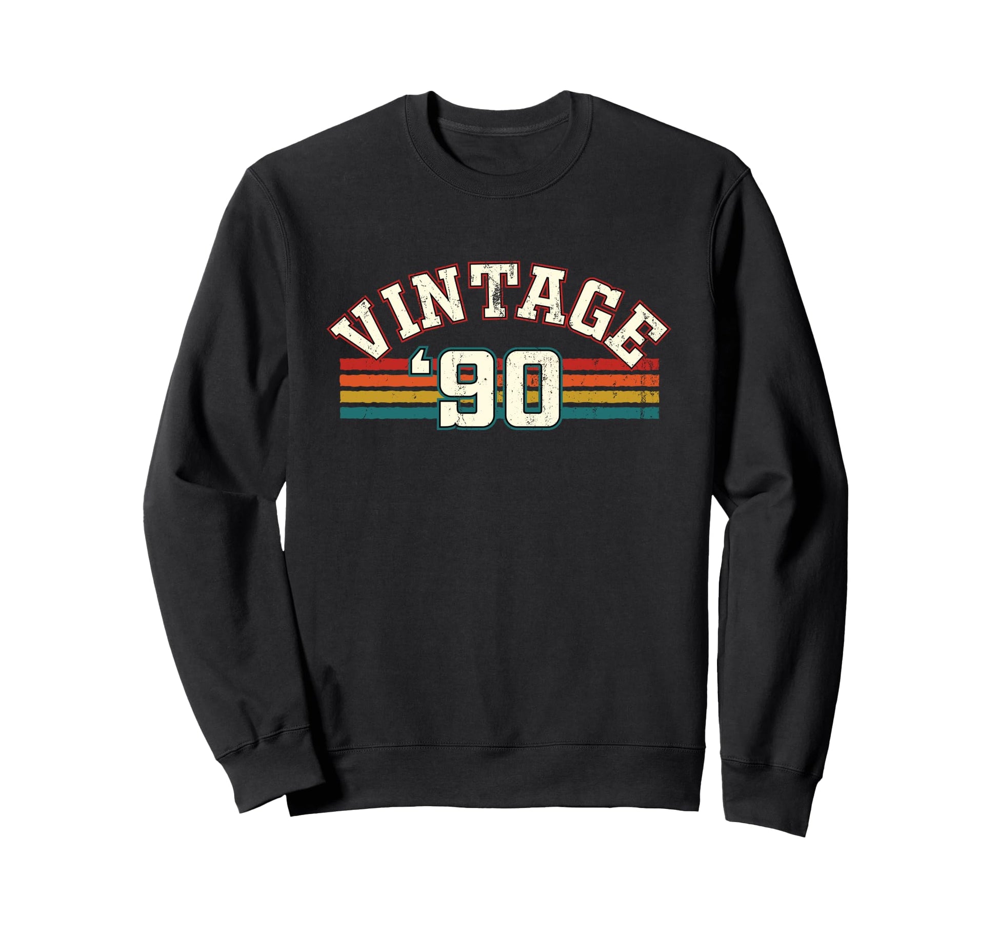 1990 Birth Year Birthday Rainbow Sweatshirt - Trendy Graphic for Adults - T-Shirt, Sweatshirt, Hoodie