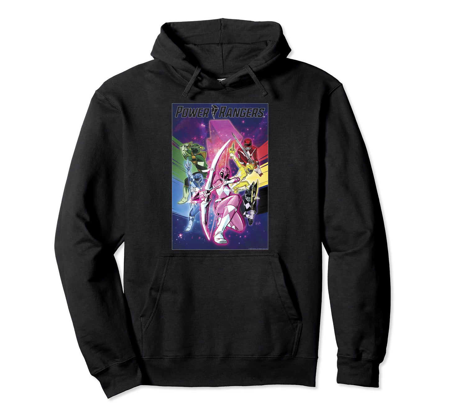 Power Rangers Rainbow Color Action Hoodie - Fun Novelty Design Unisex - T-Shirt, Sweatshirt, Hoodie