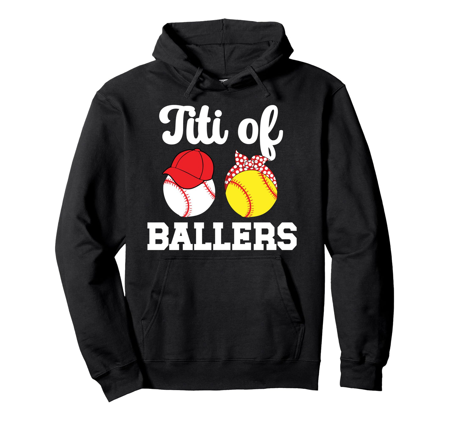 Titi Ballers Baseball Softball Titi Aunt Hoodie - Unique Graphic Men Women - T-Shirt, Sweatshirt, Hoodie