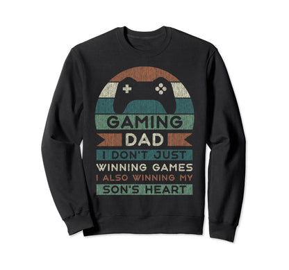 Gaming Dad Father Son Fathers Sweatshirt - Fun Novelty Design Men Women - T-Shirt, Sweatshirt, Hoodie