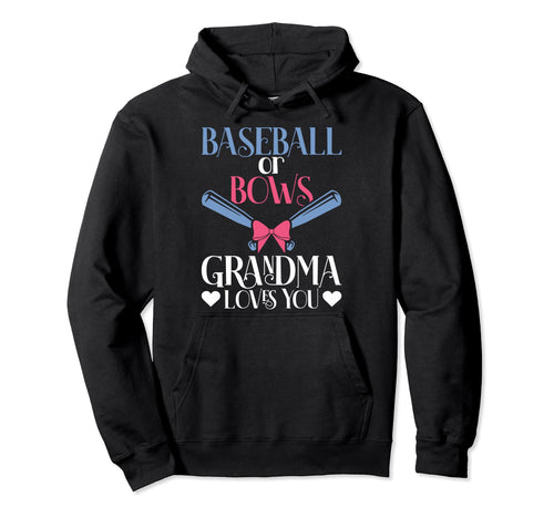Baseball Or Bows Grandma Baseball Or Bows Hoodie - Custom Art Print Unisex - T-Shirt, Sweatshirt, Hoodie