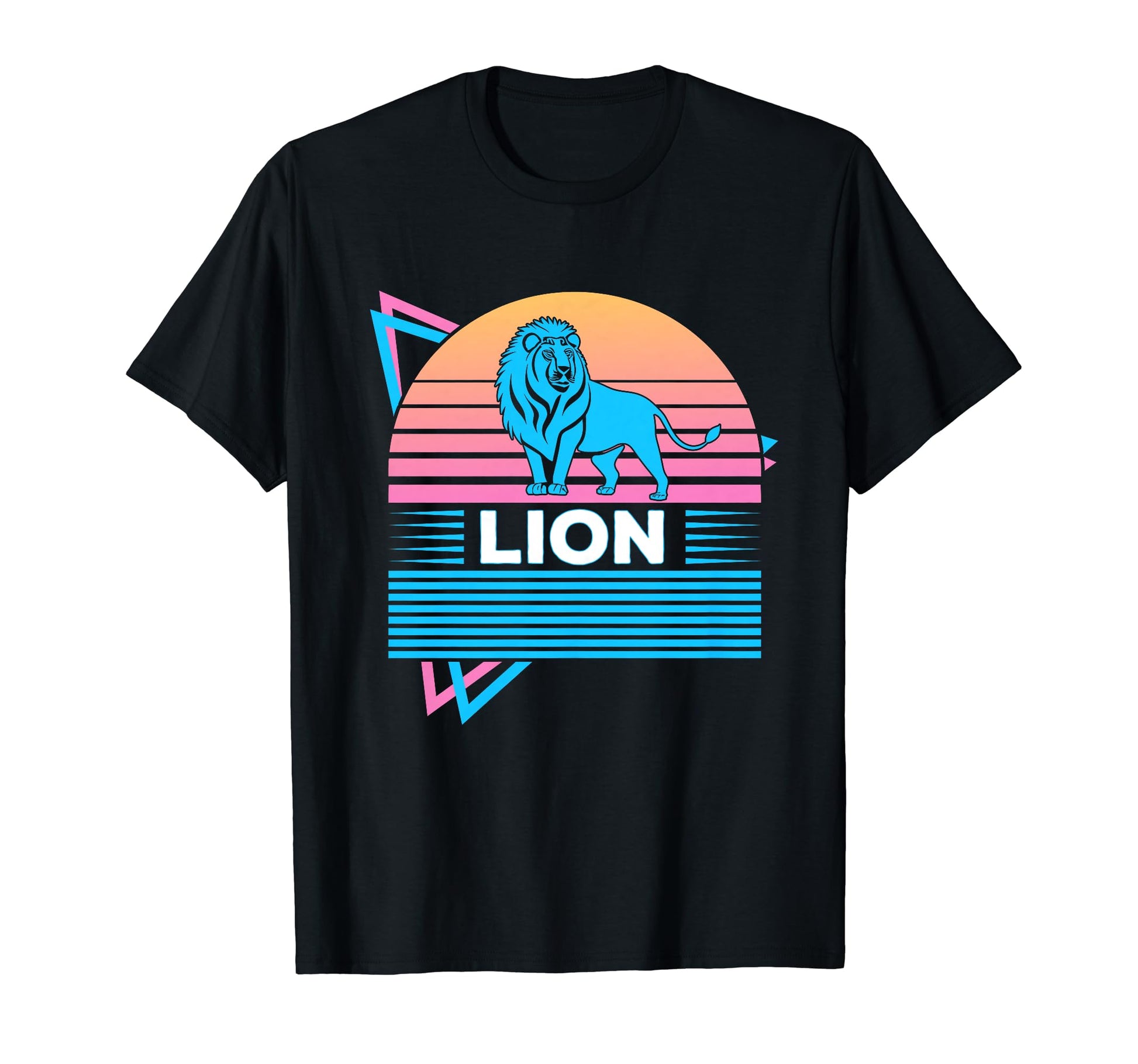 Lion Vaporwave Aesthetic T-Shirt - Minimalist Print Unisex - T-Shirt, Sweatshirt, Hoodie