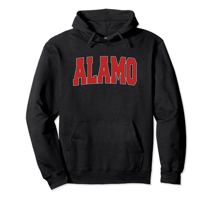 Alamo Tx Texas Varsity Usa Sports Hoodie - Trendy Graphic Unisex - T-Shirt, Sweatshirt, Hoodie