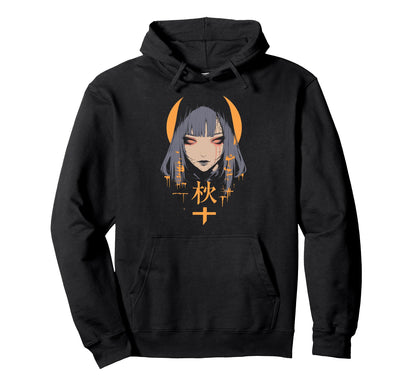 Goth Grunge Demon Anime Waifu Horror Hoodie - Trendy Graphic for Adults - T-Shirt, Sweatshirt, Hoodie