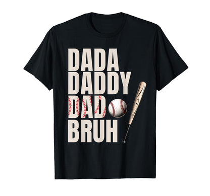 Baseball Daddy Coach Dad Fathers Day T-Shirt - Casual Everyday Wear Unisex - T-Shirt, Sweatshirt, Hoodie