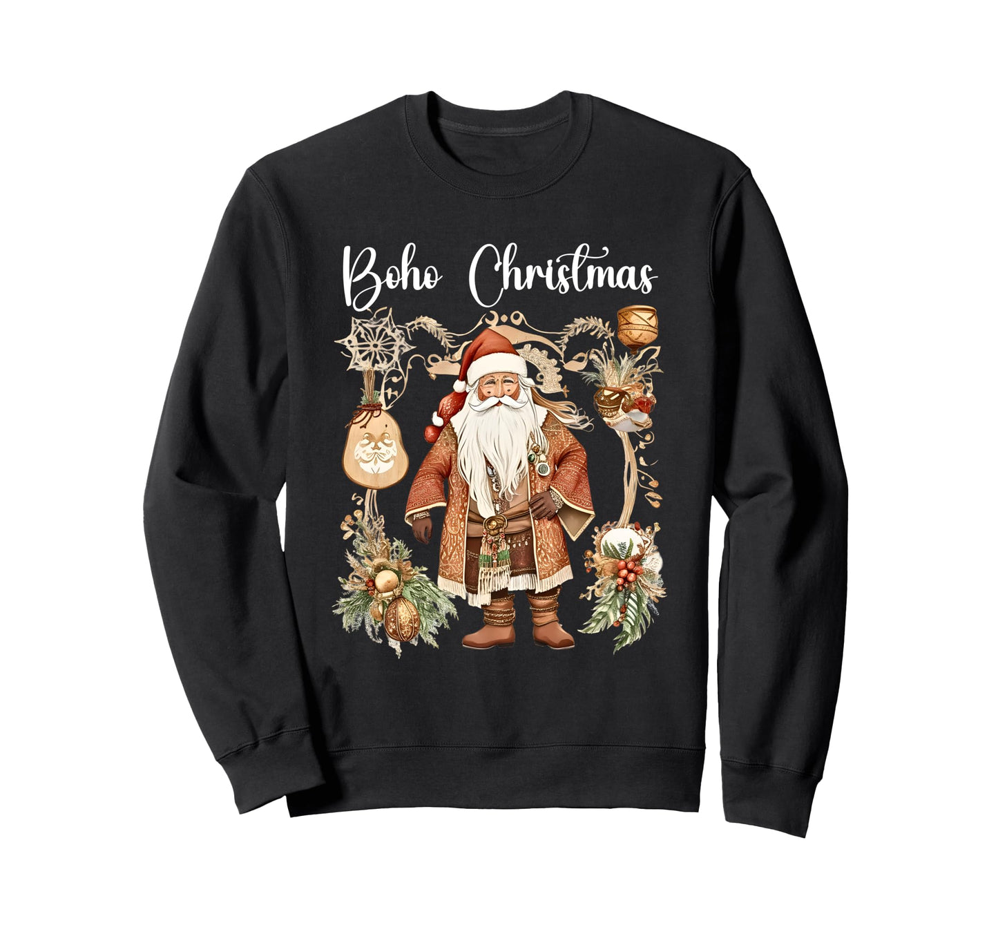 Boho Holiday Decor Sweatshirt - Custom Art Print Men Women - T-Shirt, Sweatshirt, Hoodie