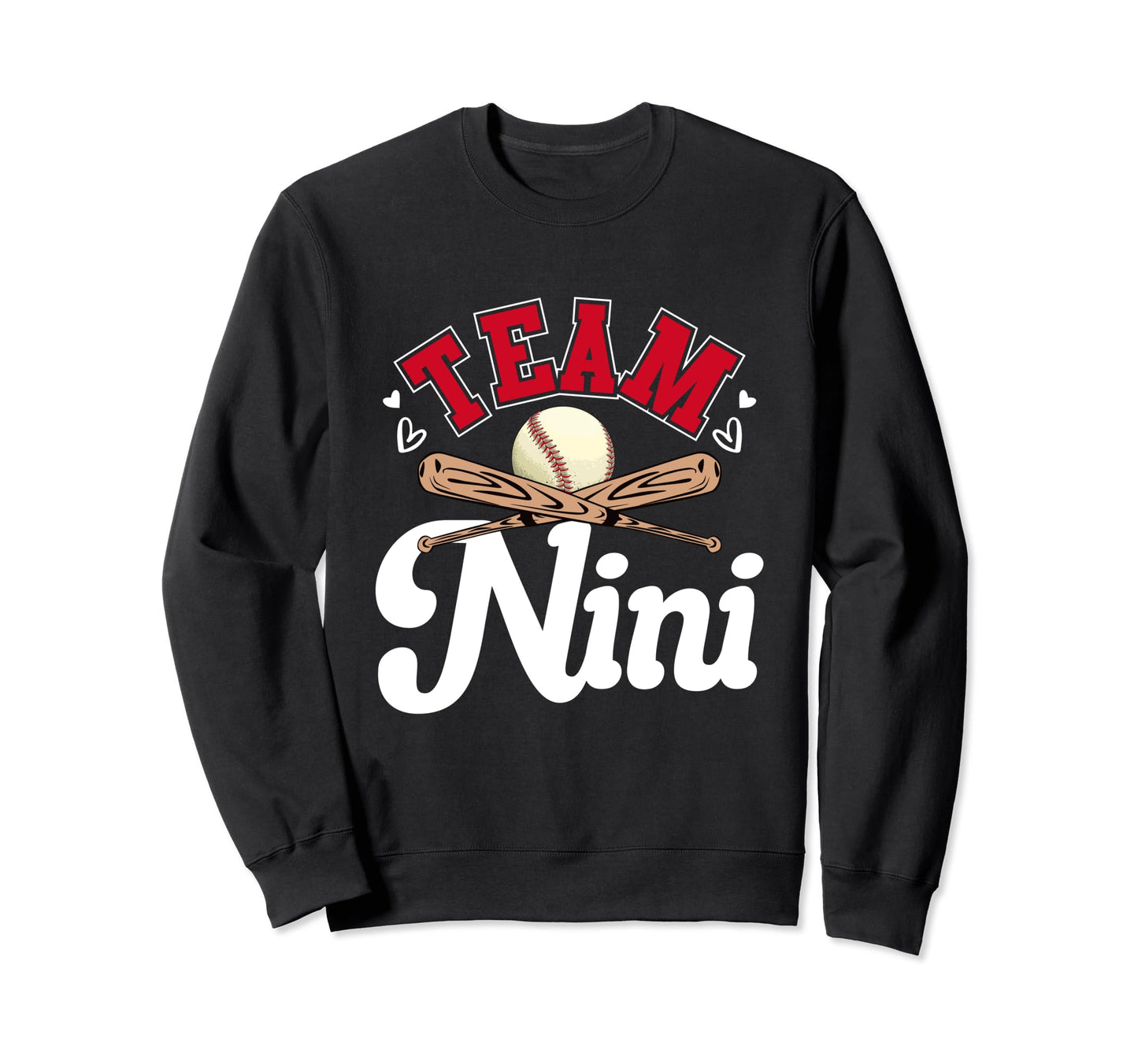 Team Nini Mothers Day Baseball Sweatshirt - Custom Art Print Unisex - T-Shirt, Sweatshirt, Hoodie