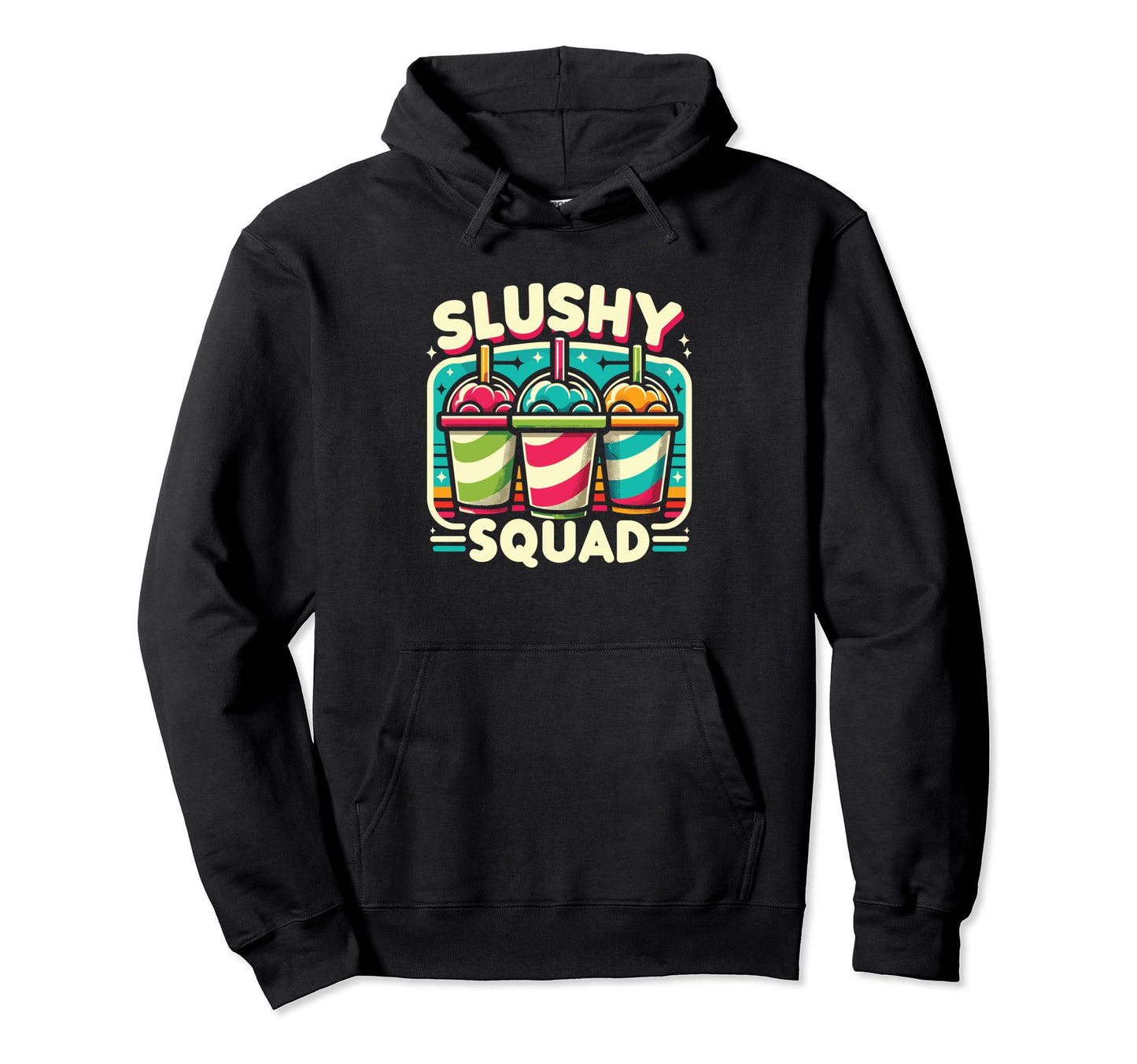 Slushy Squad Rainbow Line Up Hoodie - Aesthetic Graphic Men Women - T-Shirt, Sweatshirt, Hoodie