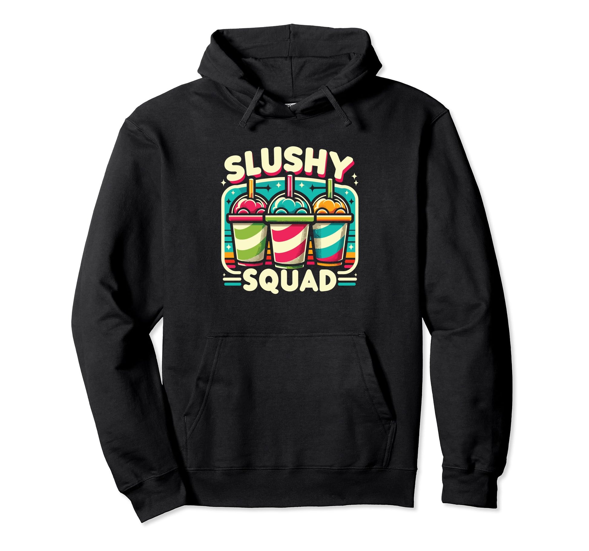 Slushy Squad Rainbow Line Up Hoodie - Aesthetic Graphic Men Women - T-Shirt, Sweatshirt, Hoodie