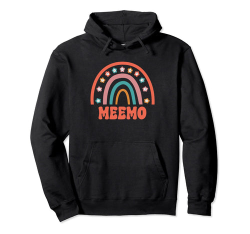Meemo Groovy Grandma Rainbow Boho Hoodie - Novelty Apparel Men Women - T-Shirt, Sweatshirt, Hoodie