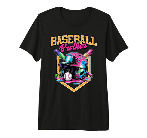 Baseball Brother Tie Dye Baseball Drip T-Shirt - Trendy Graphic Men Women - T-Shirt, Sweatshirt, Hoodie