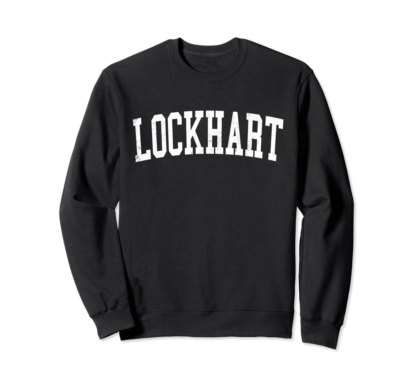 Lockhart Fl Distressed White Varsity Sweatshirt - Minimalist Print Unisex - T-Shirt, Sweatshirt, Hoodie