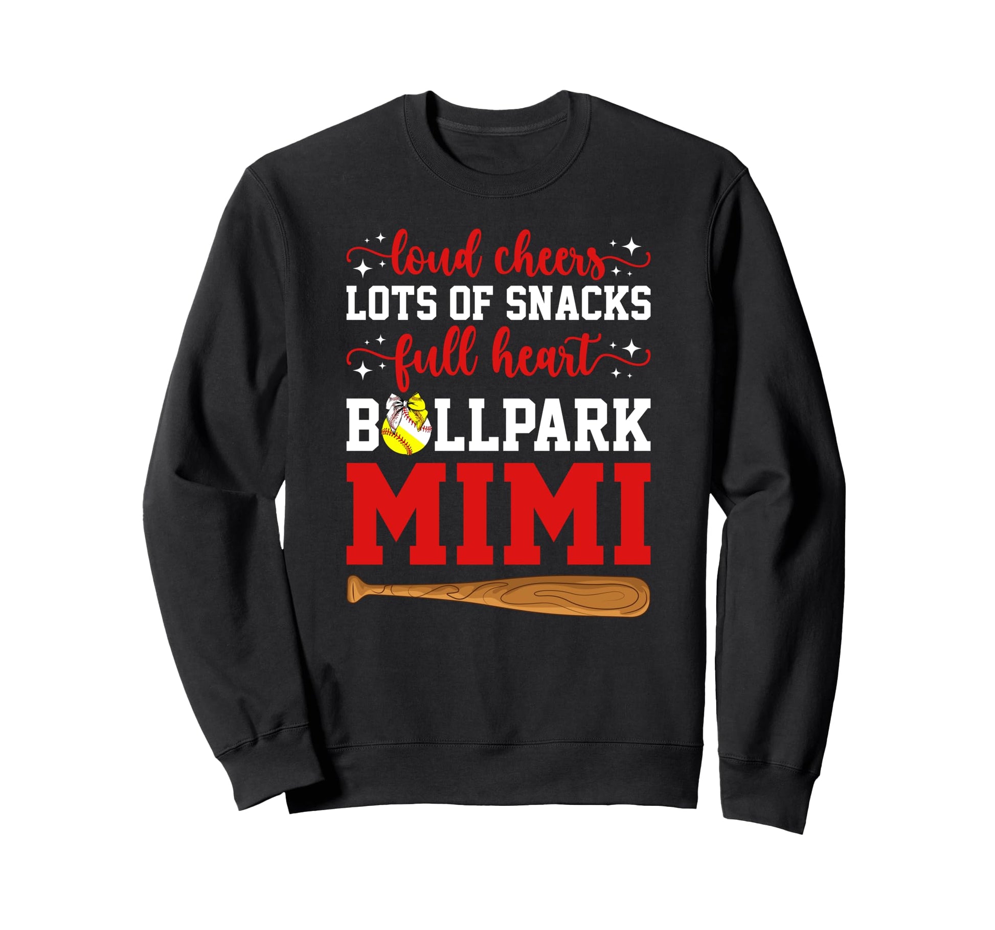 Ballpark Mimi Grandma Funny Baseball Sweatshirt - Unique Graphic Unisex - T-Shirt, Sweatshirt, Hoodie