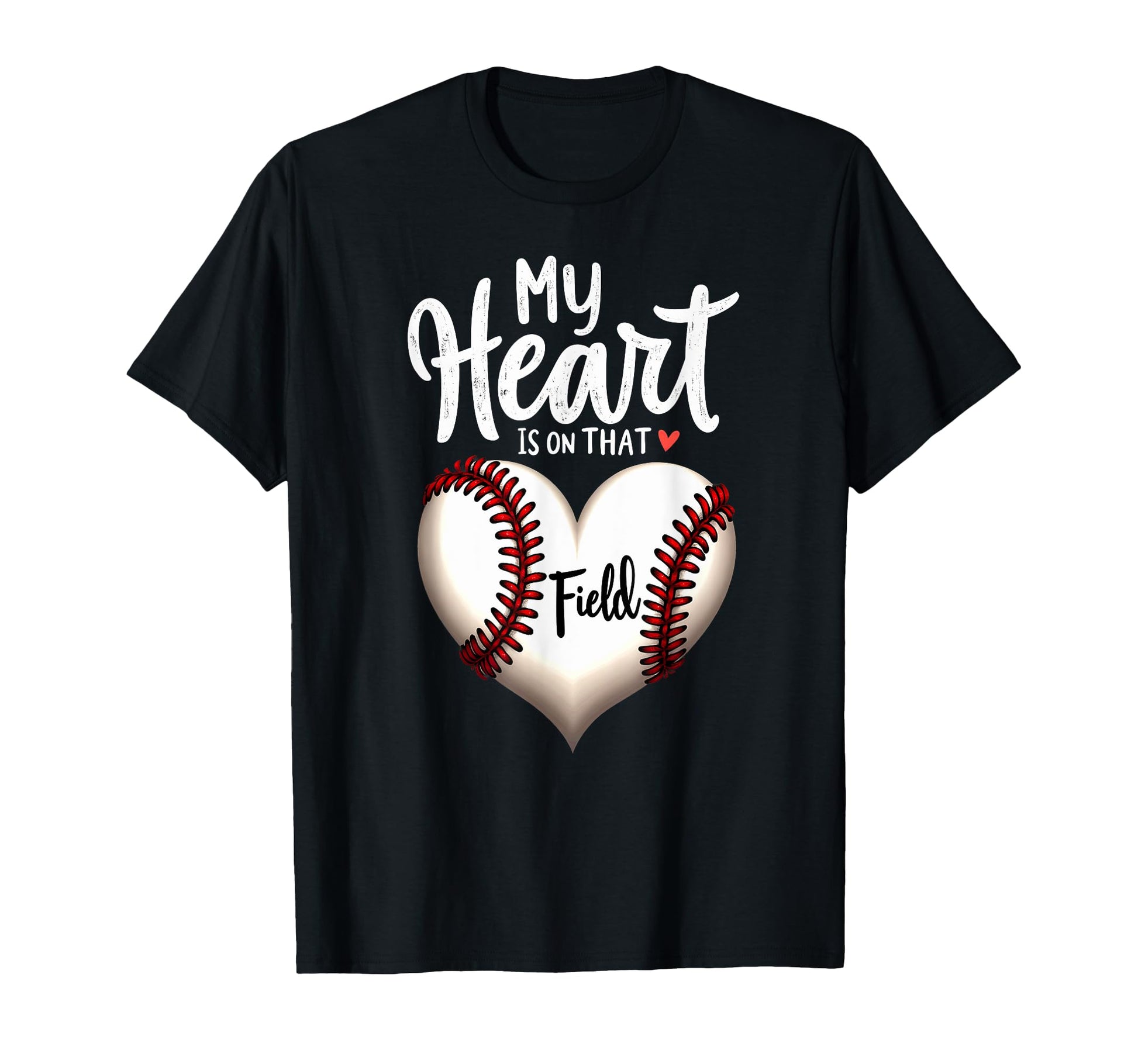 My Heart Is That Field Softball Dad T-Shirt - Custom Art Print Men Women - T-Shirt, Sweatshirt, Hoodie