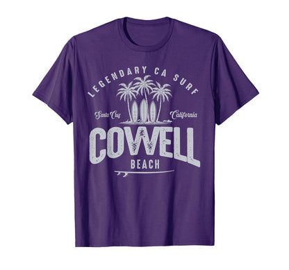 Three Surfboards And Palms Cowell Beach T-Shirt - Minimalist Print Unisex - T-Shirt, Sweatshirt, Hoodie