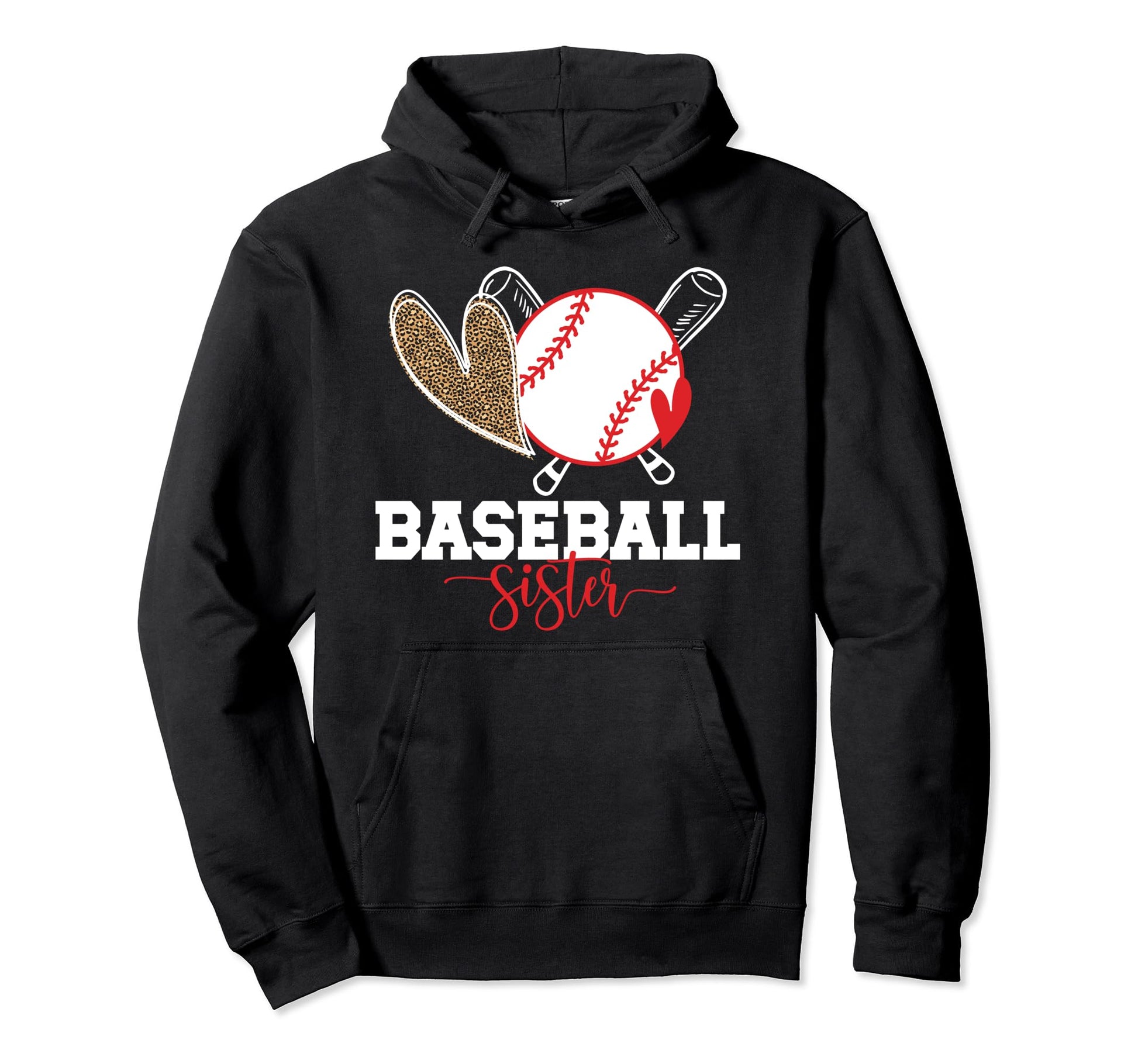 Baseball Sister Baseball Sis Baseball Hoodie - Unique Graphic Unisex - T-Shirt, Sweatshirt, Hoodie