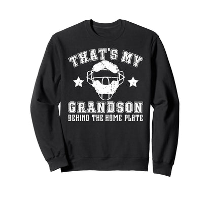 Proud Baseball Catcher Grandpa Sweatshirt - Trendy Graphic Men Women - T-Shirt, Sweatshirt, Hoodie