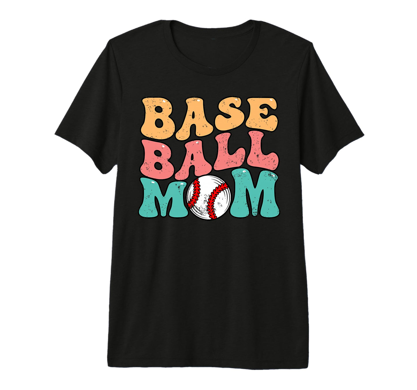 Baseball Mom Funny Groovy T-Shirt - Casual Everyday Wear Men Women - T-Shirt, Sweatshirt, Hoodie
