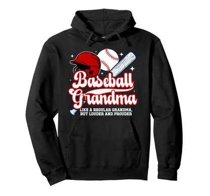 Baseball Grandma Baseball Player Hoodie - Custom Art Print Unisex - T-Shirt, Sweatshirt, Hoodie