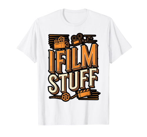 I Film Stuff Camera T-Shirt - Minimalist Print Men Women - T-Shirt, Sweatshirt, Hoodie