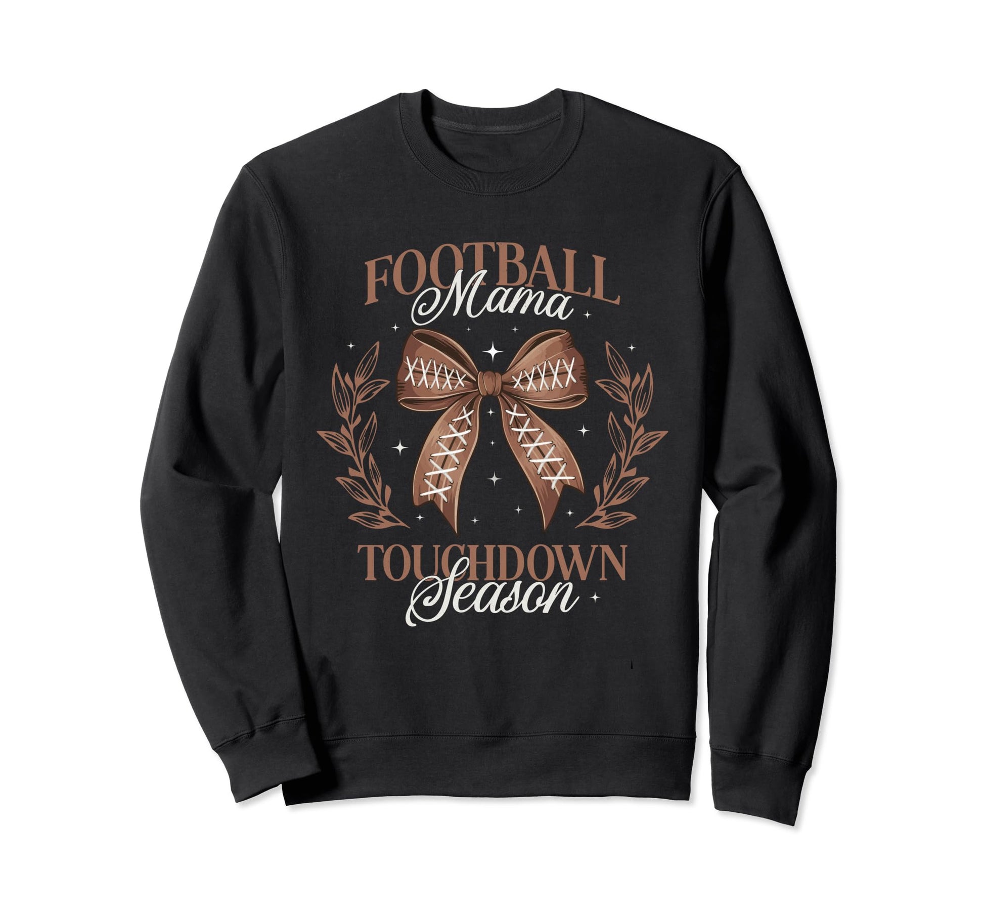 Football Mama Bow Touchdown Season Sweatshirt - Streetwear Style Unisex - T-Shirt, Sweatshirt, Hoodie