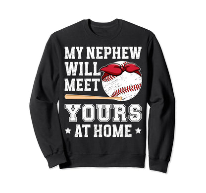 My Nephew Baseball Aunt Baseball Sweatshirt - Custom Art Print for Adults - T-Shirt, Sweatshirt, Hoodie