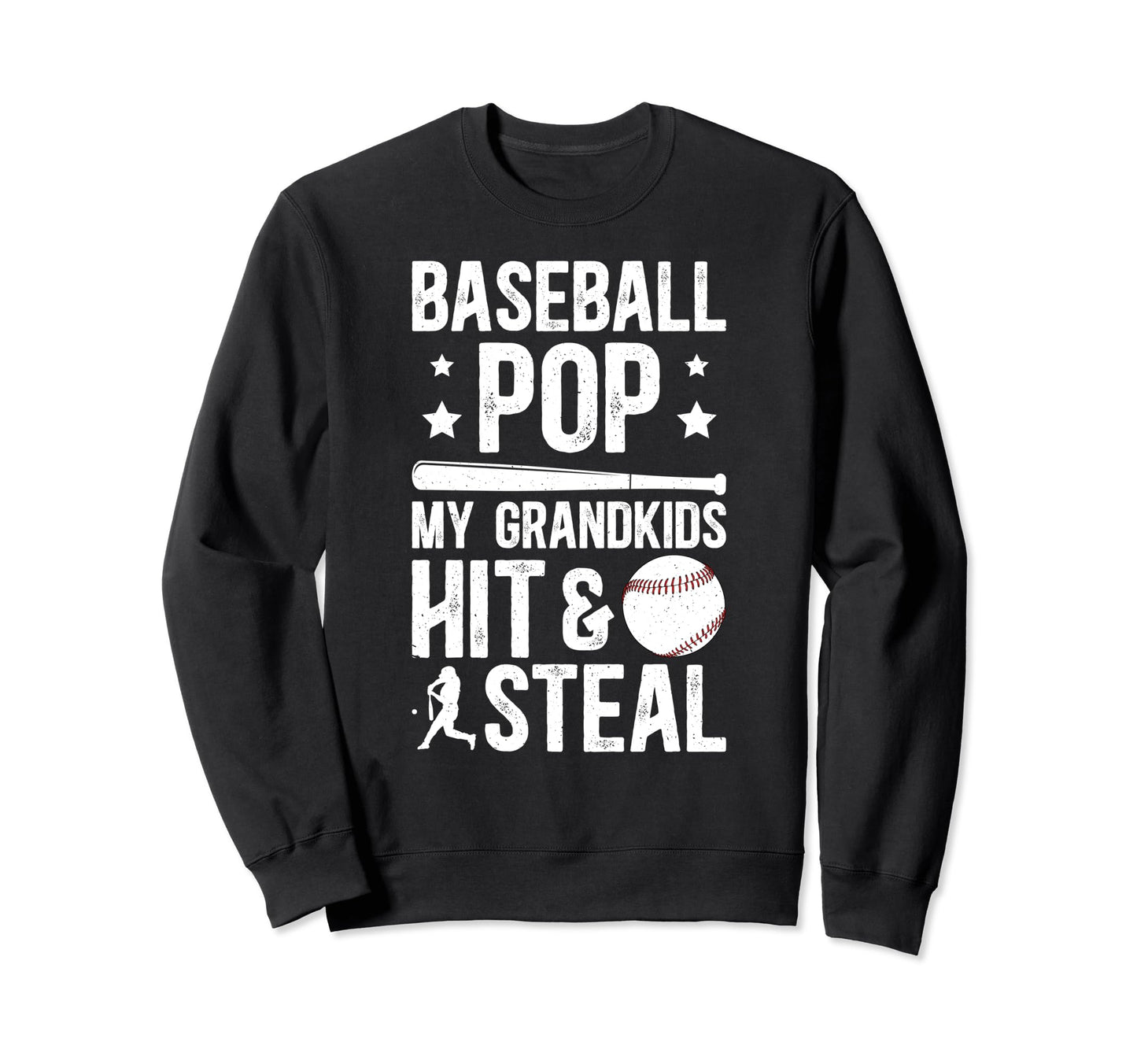 Baseball Pop Funny Grandpa Pop Sweatshirt - Minimalist Print Men Women - T-Shirt, Sweatshirt, Hoodie