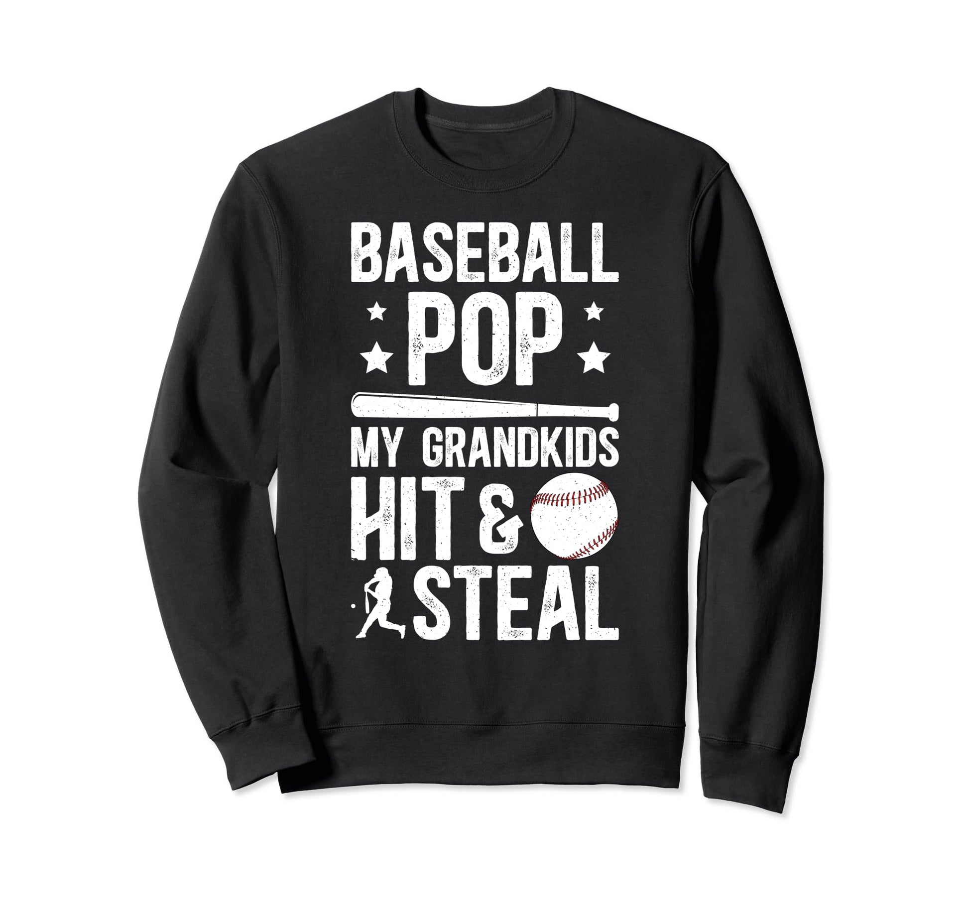 Baseball Pop Funny Grandpa Pop Sweatshirt - Minimalist Print Men Women - T-Shirt, Sweatshirt, Hoodie