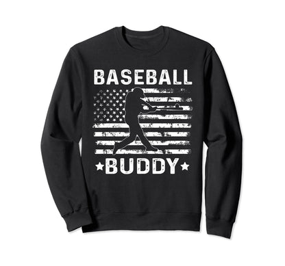 Baseball Buddy Uncle Usa Flag 4Th Sweatshirt - Custom Art Print for Adults - T-Shirt, Sweatshirt, Hoodie