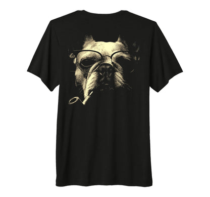 French Bulldog Glasses Smoking Pipe Meme T-Shirt - Graphic Print Unisex - T-Shirt, Sweatshirt, Hoodie