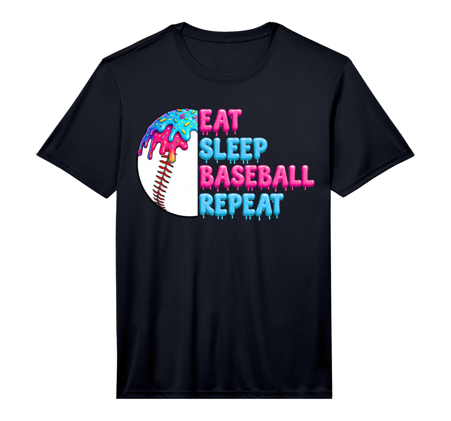 Eat Sleep Baseball Repeat Funny Baseball T-Shirt - Unique Graphic Unisex - T-Shirt, Sweatshirt, Hoodie