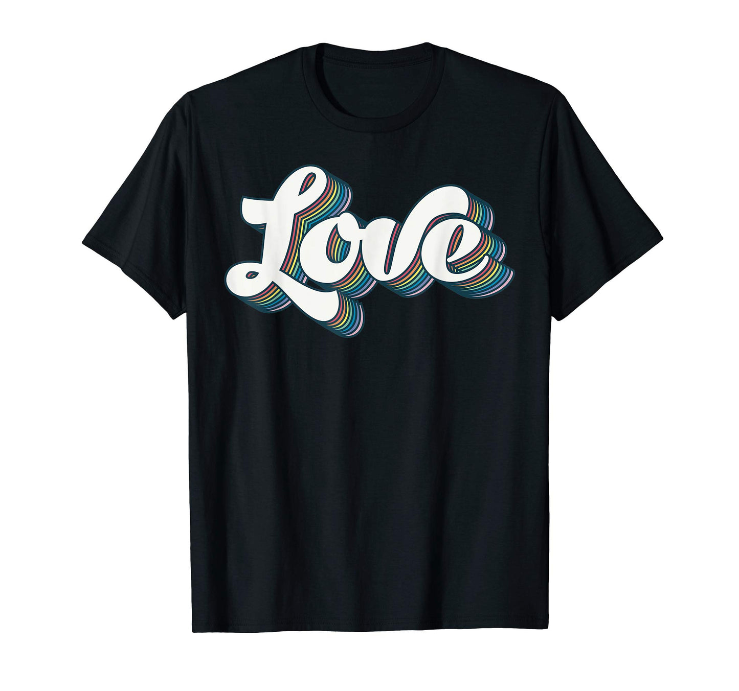 Love And Rainbows T-Shirt - Minimalist Print for Adults - T-Shirt, Sweatshirt, Hoodie