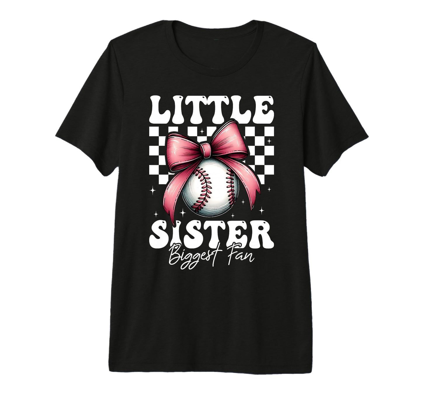 Baseball Sister Coquette Bow Little T-Shirt - Aesthetic Graphic Unisex - T-Shirt, Sweatshirt, Hoodie