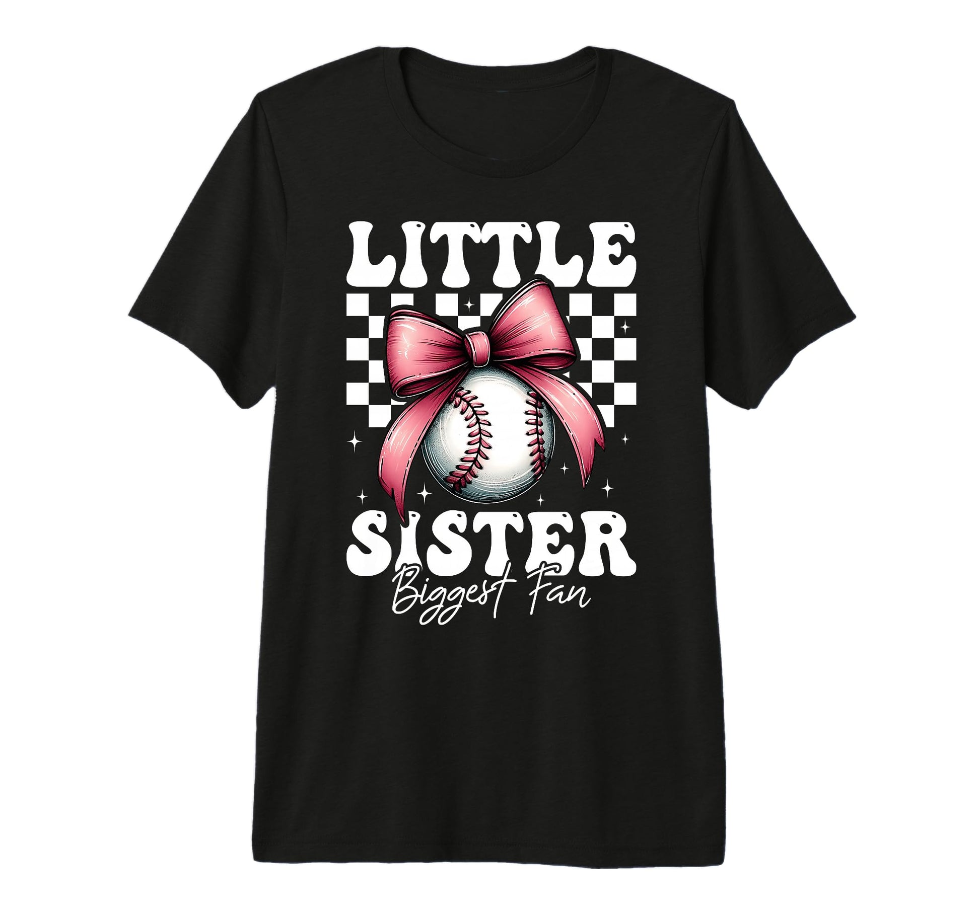 Baseball Sister Coquette Bow Little T-Shirt - Aesthetic Graphic Unisex - T-Shirt, Sweatshirt, Hoodie