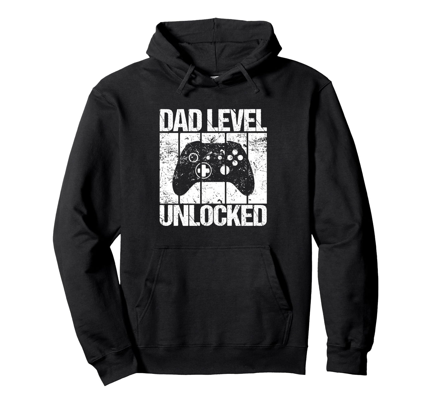 Dad Level Unlocked Gaming Controller Hoodie - Trendy Graphic Unisex - T-Shirt, Sweatshirt, Hoodie