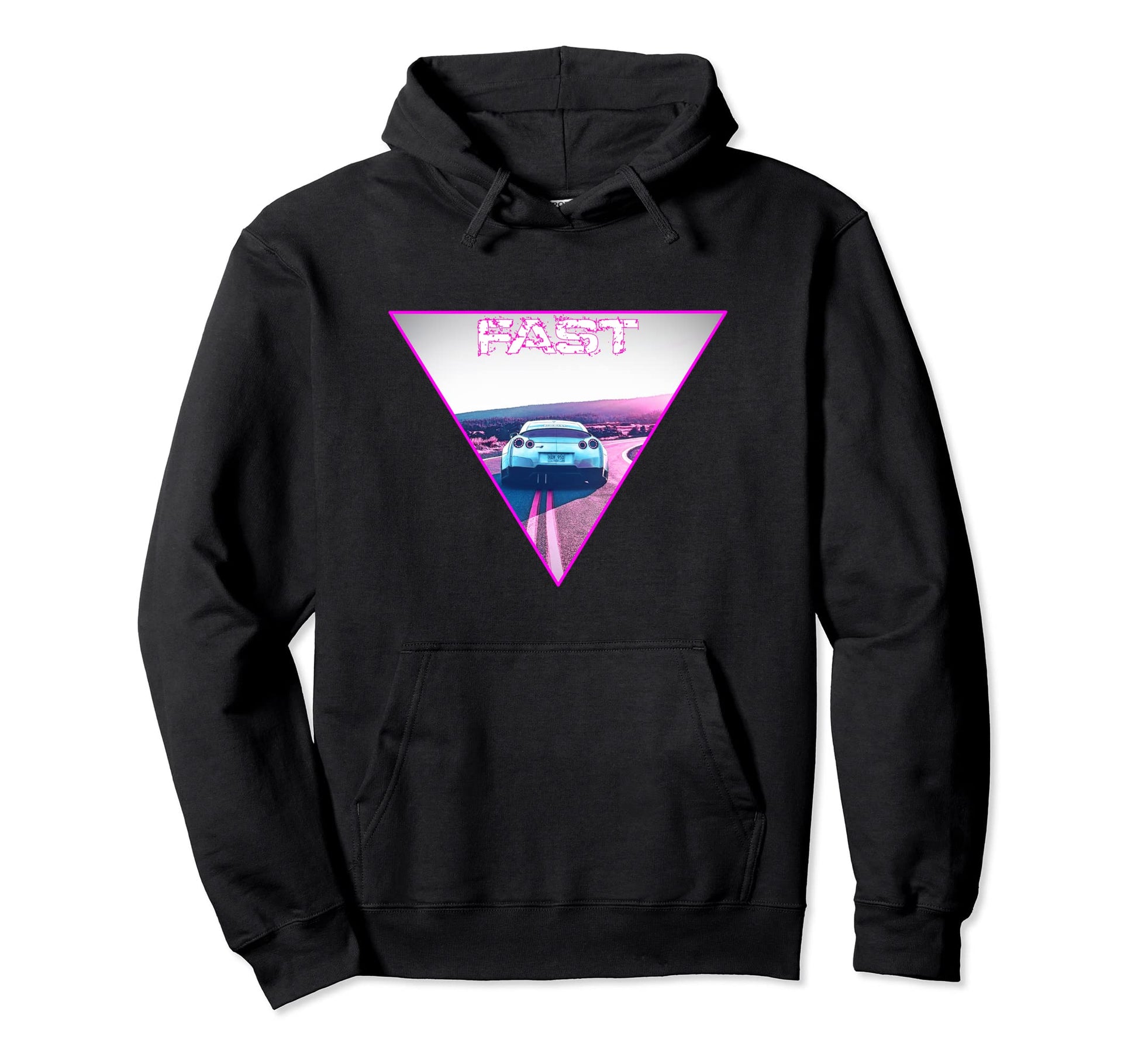 Aesthetic Vaporwave Japan Tokyo Osaka Car Hoodie - Unique Graphic Men Women - T-Shirt, Sweatshirt, Hoodie