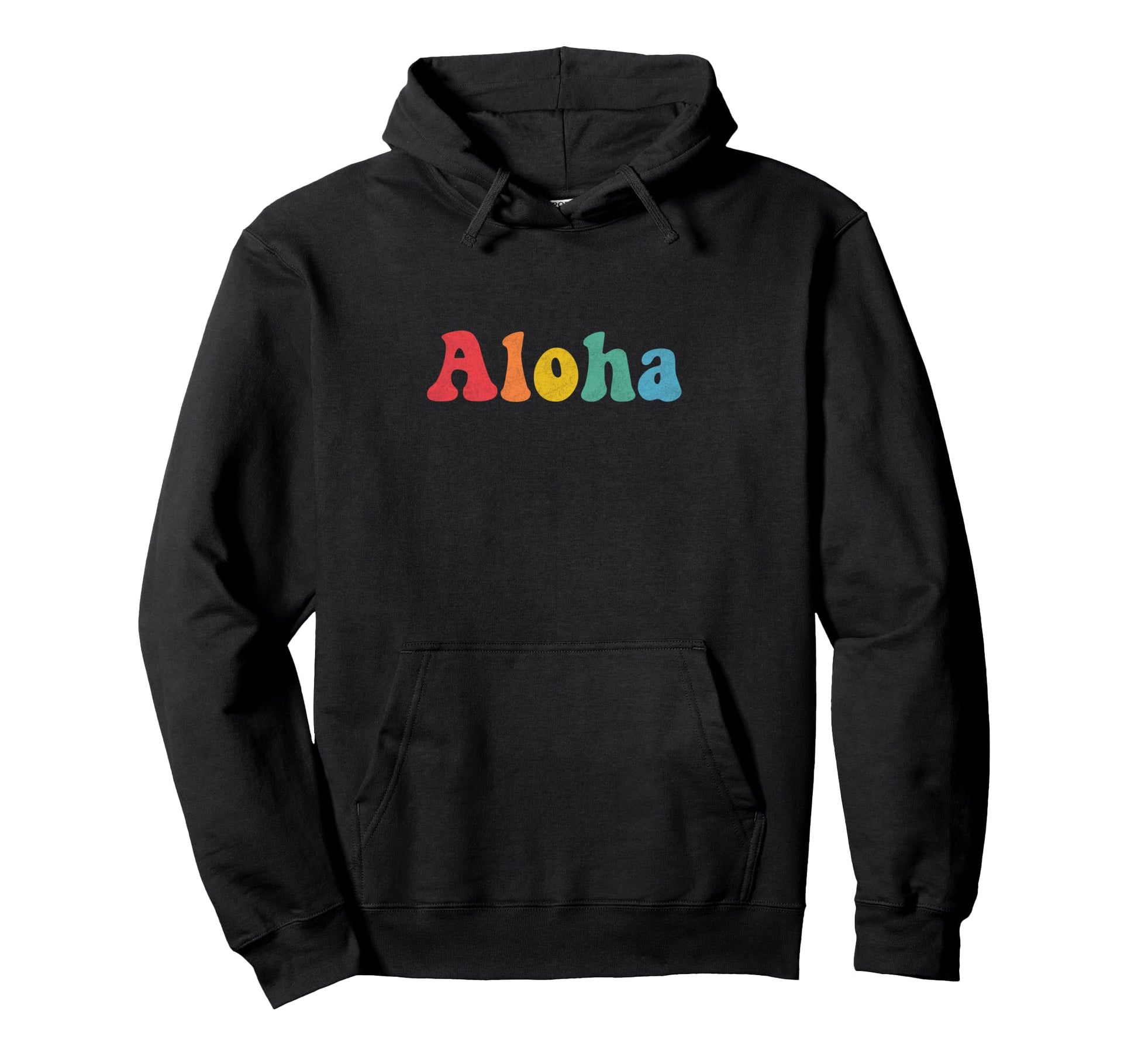 Colorful Aloha Hawaiian Rainbow Groovy Hoodie - Minimalist Print Men Women - T-Shirt, Sweatshirt, Hoodie