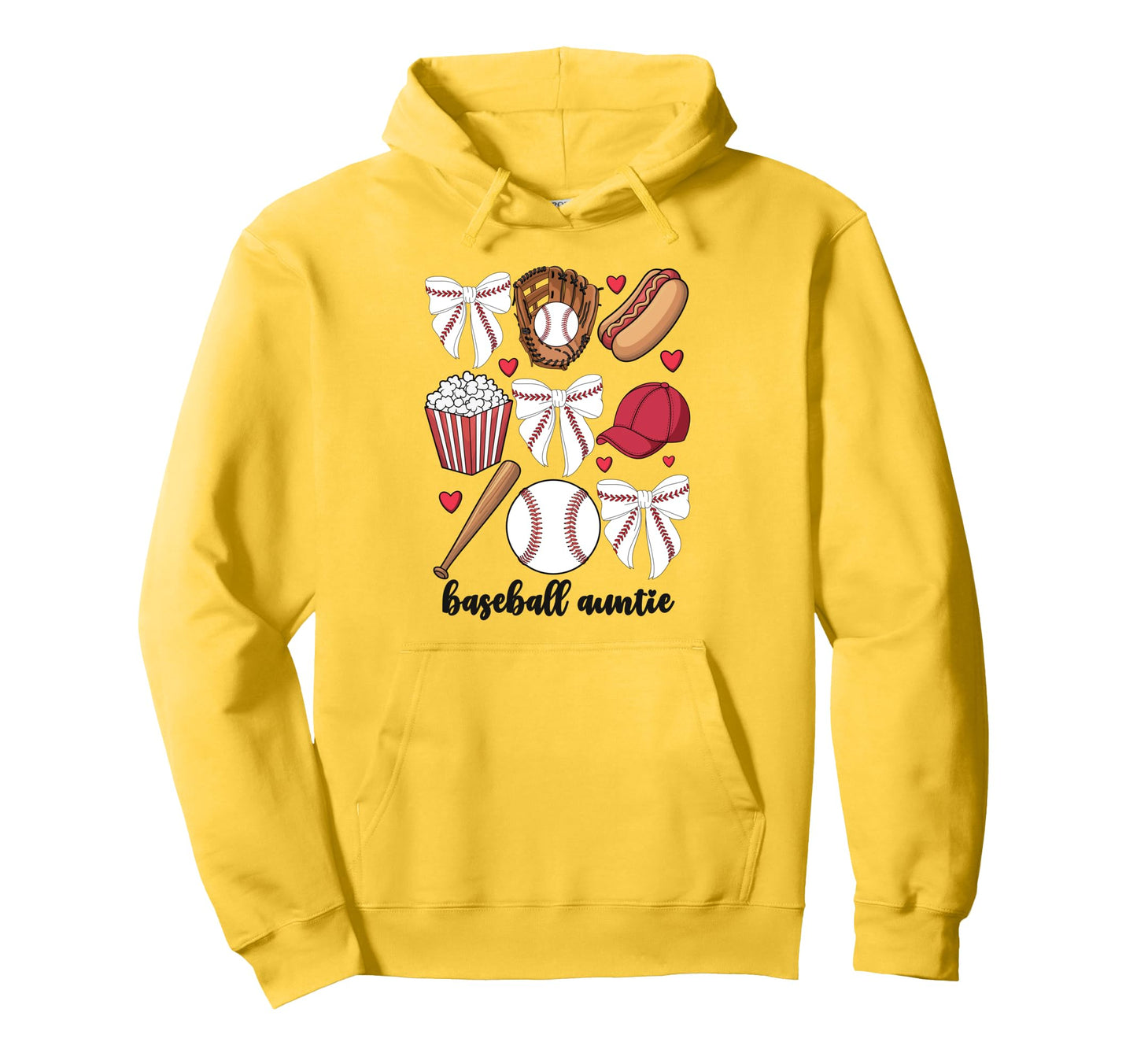 Baseball Auntie Coquette Bow Nephew Hoodie - Unique Graphic Unisex - T-Shirt, Sweatshirt, Hoodie